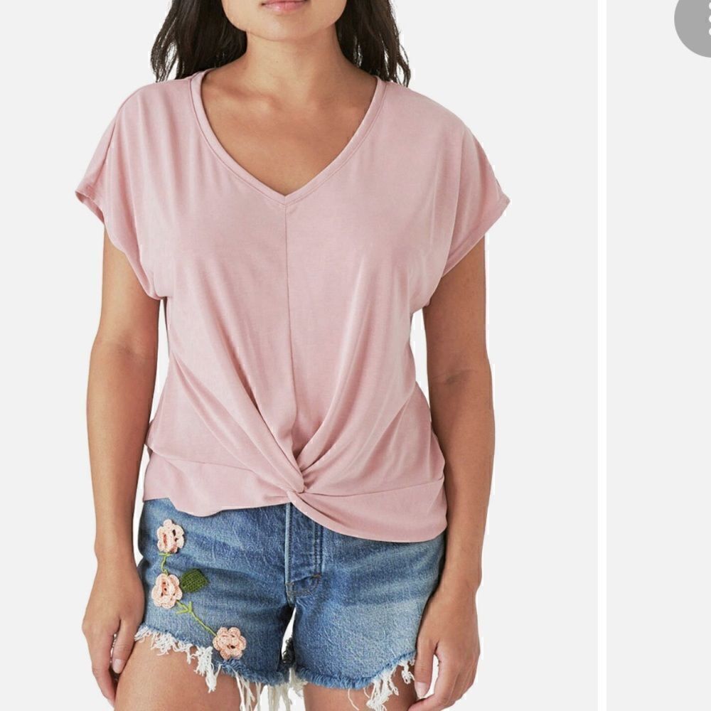 LUCKY BRAND Sandwash Twist Front Top Size L